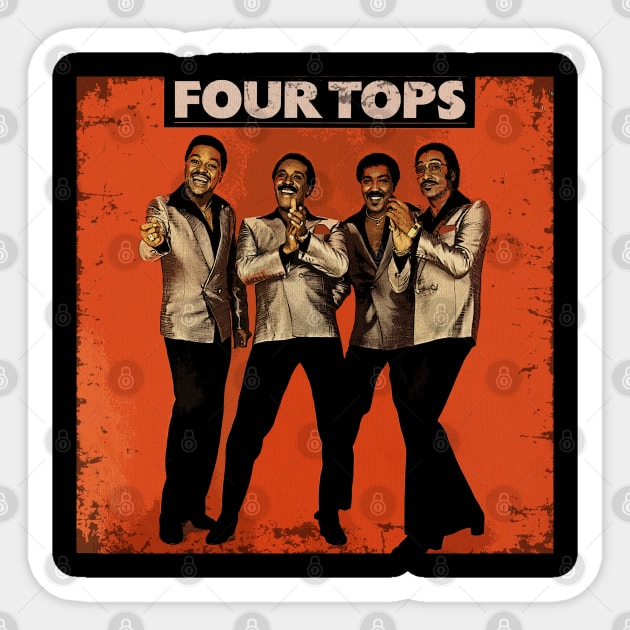 Motown Groove Revelation The Four Band's Legacy Echoing in Your Fashion Sticker by Thunder Lighthouse